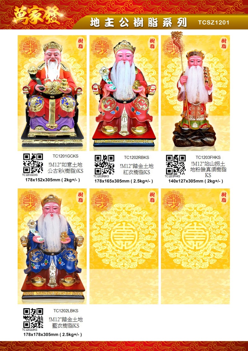 12寸 地主公 树脂系列